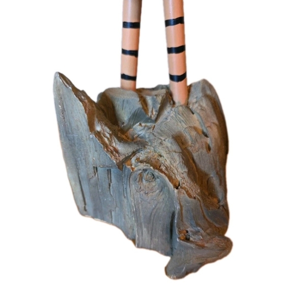 Whimsy Creations Colorful Wooden Carved OWL W/ Witch HAT 2015 Laura Benge 14.5" - Picture 16 of 16